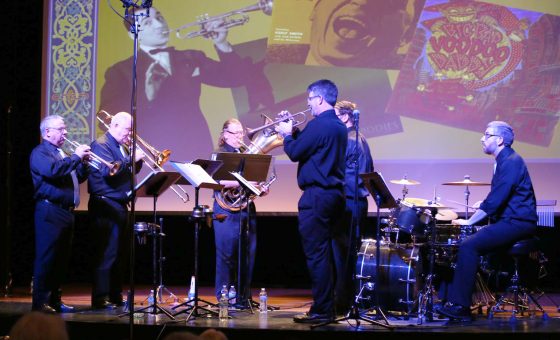 Brass 5 members during a concert in Clifton Forge, VA